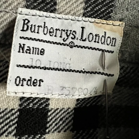 Vintage Burberry's Nova Check long wool drop pleated skirt women’s UK 10/US 4-6 - Picture 6 of 11